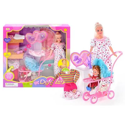 Кукла беременная типа Барби Defa Lucy 8049 с ребенком и аксессуарами 8049(Torquoise) фото
