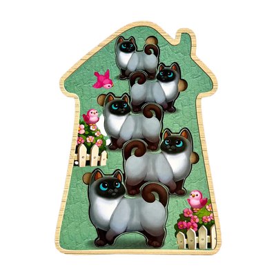 Настільна гра-сортер "Веселі котики"Ubumblebees (ПСФ066) PSF066 більше-менше PSF066 фото