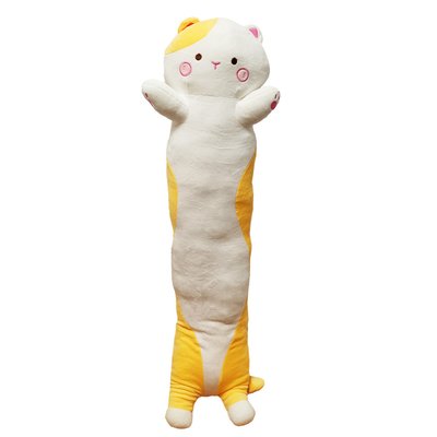 М'яка іграшка антистрес "Кіт батон" K15217, 90 см K15217(Yellow) фото