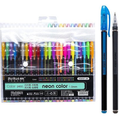 Набір гелевих ручок "Neon color" HG6107-48, 48 кольорів HG6107-48 фото
