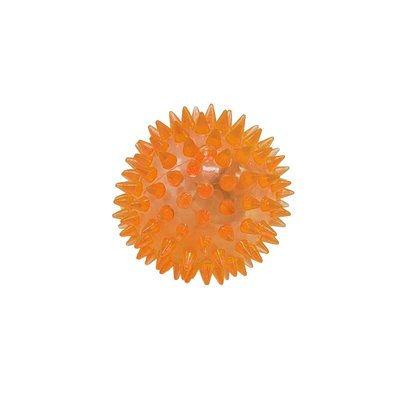 М'яч масажний MS 1137-1 6,5 см, пищалка, світлові ефекти MS 1137-1(Orange) фото
