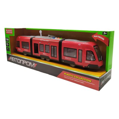 Трамвай іграшковий 7955AB світло, звук 7955AB(Red) фото