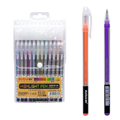 Набір гелевих ручок "Highlight Pen" HG6120-24, 24 кольори HG6120-24 фото