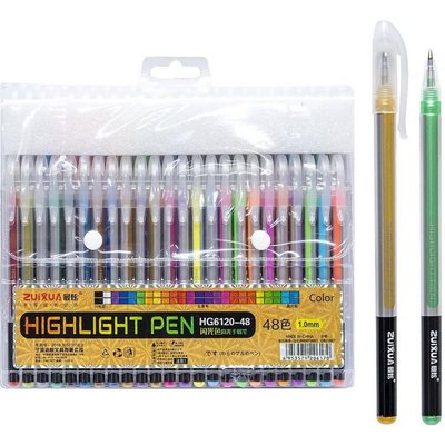Набір гелевих ручок "Highlight Pen" HG6120-48, 48 кольорів HG6120-48 фото