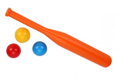 Игровой набор Бейсбол 4968TXK, 3 мячика с битой 4968TXK(Orange) фото