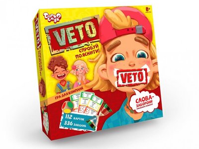 Дитяча настільна розважальна гра "VETO" VETO-01-01U укр. мовою VETO-01-01U фото