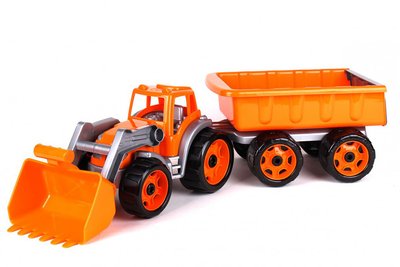 Іграшковий трактор з ковшем і причепом 3688TXK, 2 кольори 3688TXK(Green) фото
