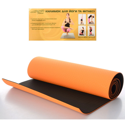 Йогамат. Коврик для йоги MS 0613-1 материал TPE MS 0613-1-ORB фото