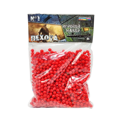 Пластиковые шарики для детского оружия 1-152, 6 мм 1000 шт 1-152(Red) фото