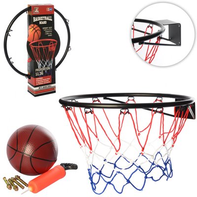 Игровой набор Баскетбол MR 0168 кольцо 46см, сетка, мяч, насос, крепления MR 0168 фото