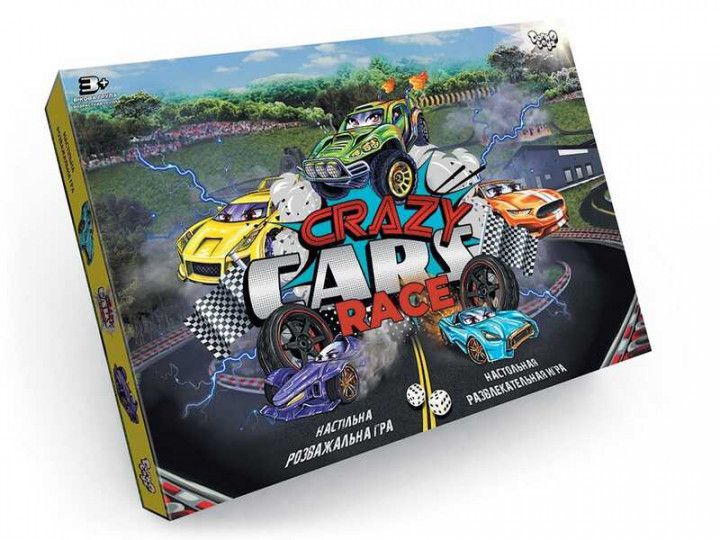 Дитяча настільна розважальна гра "Crazy Cars Race" DTG94R від 3х років DTG94R фото