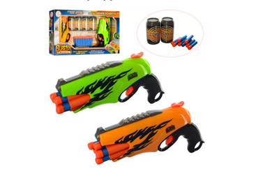 Набор игрушечного оружия на поролоновых пулях FX5068-78 банки в наборе FX5068-78(Yellow-Green) фото