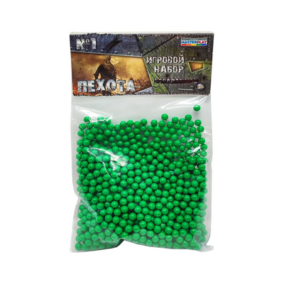 Пластиковые шарики для детского оружия 1-152, 6 мм 1000 шт 1-152(Green) фото