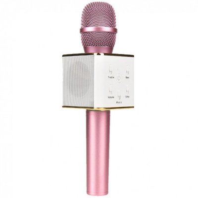 Караоке микрофон с колонкой Q7 беспроводной Q7(Pink) фото