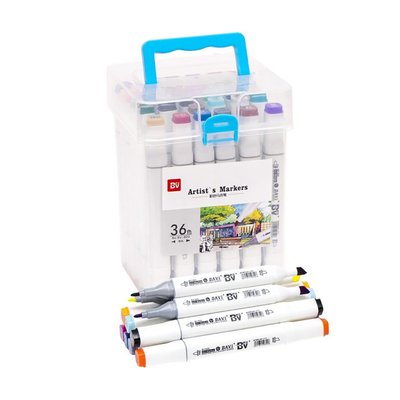 Набір скетч-маркерів 820-36 у пластиковому боксі, 36 кольорів 820-36 фото