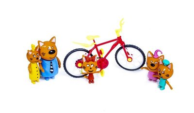 Ігровий набір Три кота N73 з велосипедом N73 фото