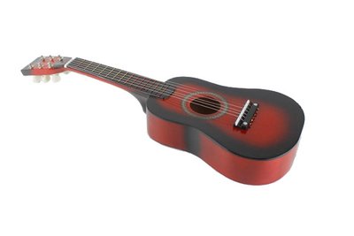 Іграшкова гітара з медіатором M 1 369 дерев'яна 1369Red фото