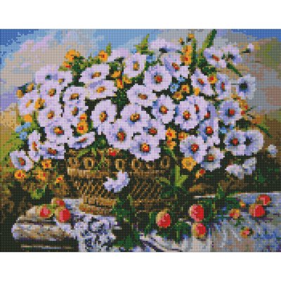 Алмазна мозаїка "Літні квіти" Ідейка AMO7330 40х50см AMO7330 фото
