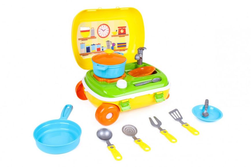 Іграшкова кухня з набором посуду 6078TXK у валізі 6078TXK фото