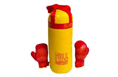 Детский боксерский набор с перчатками 0004DT БОЛ "Full" Желтый L-FULL фото