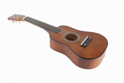 Игрушечная гитара с медиатором M 1369 деревянная 1369Brown фото