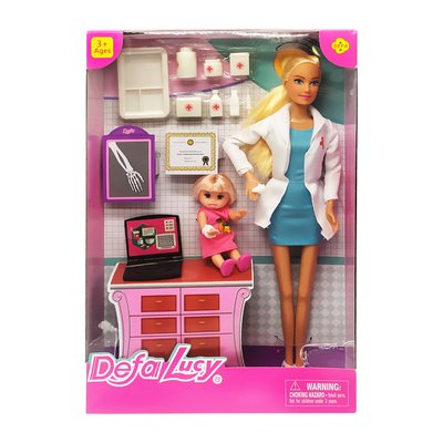Кукла типа Барби доктор DEFA 8348 с дочкой 8348(Blue) фото