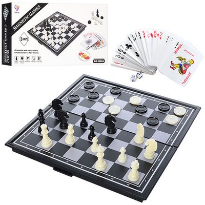 Магнитные шахматы и шашки 9888A карты в комплекте 9888A фото