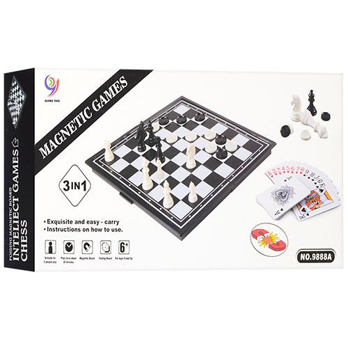 Магнітні шахи і шашки 9888A карти в комплекті 9888A фото