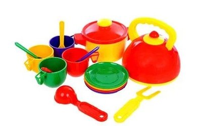 Дитячий ігровий набір посуду ЮНІКА 70316 16 предметів 70316(Multicolor) фото