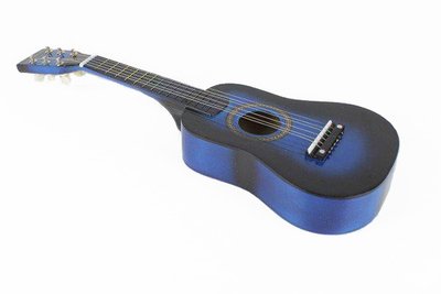 Игрушечная гитара с медиатором M 1369 деревянная 1369Blue фото