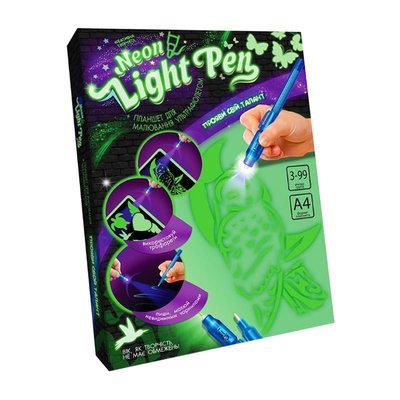 Набір для малювання ультрафіолетом Neon Light Pen NLP-01-01U з трафаретами NLP-01-01U фото