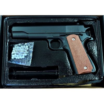 Детский пистолет на пульках "Colt M1911 Classic" Galaxy G13 металл-пластик черный G13 фото