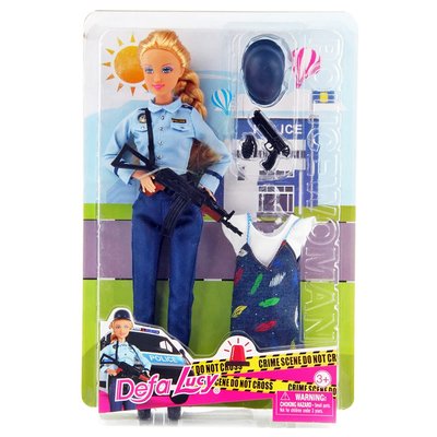 Лялька з нарядом DEFA 8388-BF 29 см, поліція, сукня 8388-BF(Blue) фото