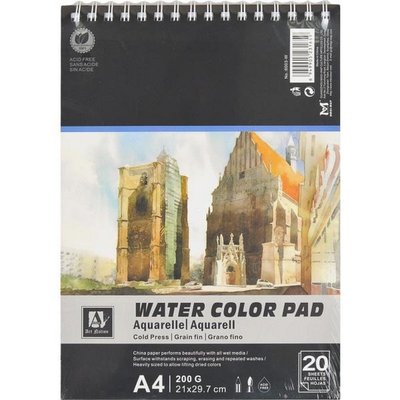Альбом для акварелі "Water Color Pad" 6003-W, А4, 20 аркушів 200 г/м² 6003-W фото