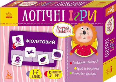 Дитячі логічні ігри "Вивчай кольори" 918001, 24 картки укр. мовою 918001 фото