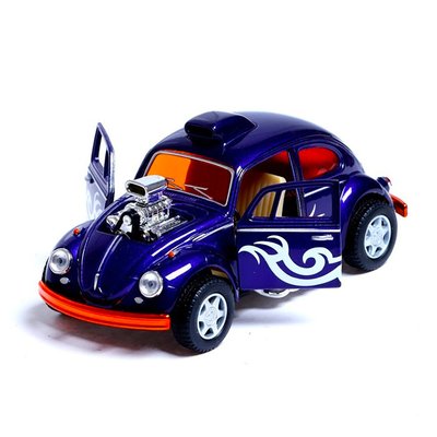 Машинка металлическая инерционная Volkswagen Beetle Custom Dragracer Kinsmart KT5405W 1:32 KT5405W(Violet) фото