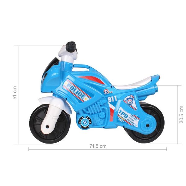 Каталка-біговець "Мотоцикл ТехноК" 6467TXK Блакитний музичний 6467TXK фото