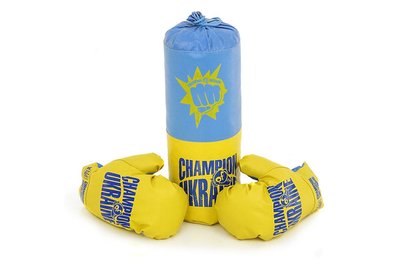 Детский боксерский набор Украина 0005DT БОЛ с перчатками L-UA фото