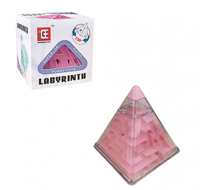 Головоломка Пірамідка лабіринт F-3 пластикова F-3(Pink) фото