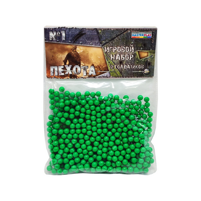 Пластикові кульки (кульки) для дитячої зброї 1-153, 6 мм 500 шт 1-153(Green) фото