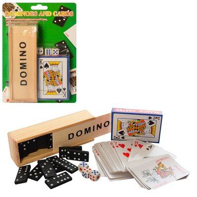 Настольная игра домино и игральные карты DM25547-7 с кубиками DM25547-7 фото
