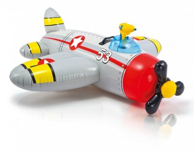 Детский плотик для плавания Самолетик 57537 с водяным пистолетом 57537(Grey) фото