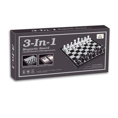 Шахматы магнитные 3 в 1 QX53810 поле 15 х 15 см QX53810 фото