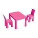 Дитячий пластиковий Стіл і 2 стільці 04680/3 рожевий 04680/3 фото 1