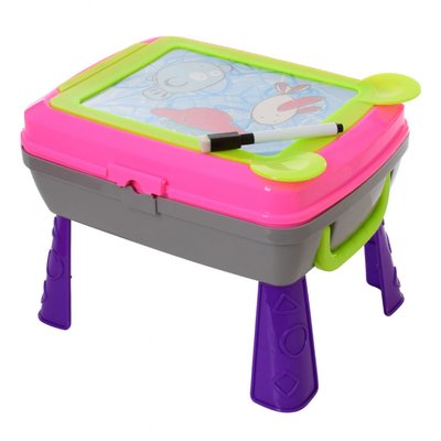 Дитячий столик-мольберт для малювання YM771-2 з аксесуарами YM771(Pink) фото