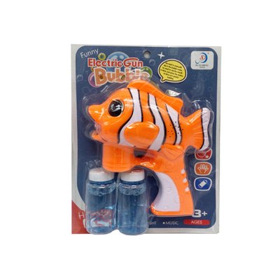 Генератор мильних бульбашок "Риба-клоун" 6214 зі світлом та звуком 6214(Orange) фото