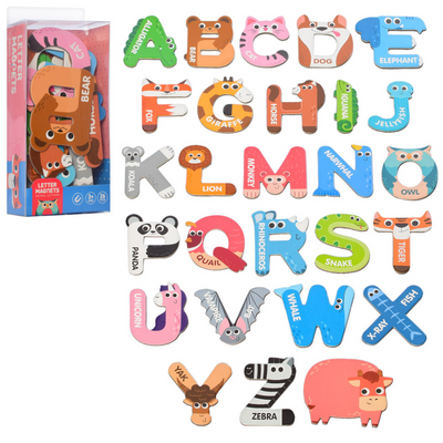 Набір магнітних літер Bambi 2058 Англійська 2058(Pink) фото