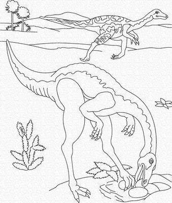 Роспись на холсте. Art Craft "Динозавры" 25х30 см 15524-AC 15524-AC фото