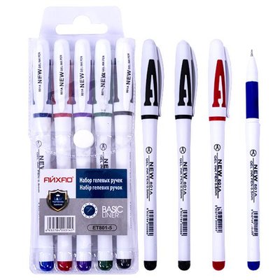 Набір гелевих ручок 801A-5 Original 5 кольорів 801A-5 фото