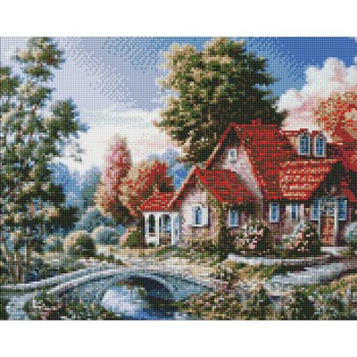 Алмазна мозаїка "Бабусин будинок" ©Сергій Лобач Ідейка AMO7340 40х50 см AMO7340 фото